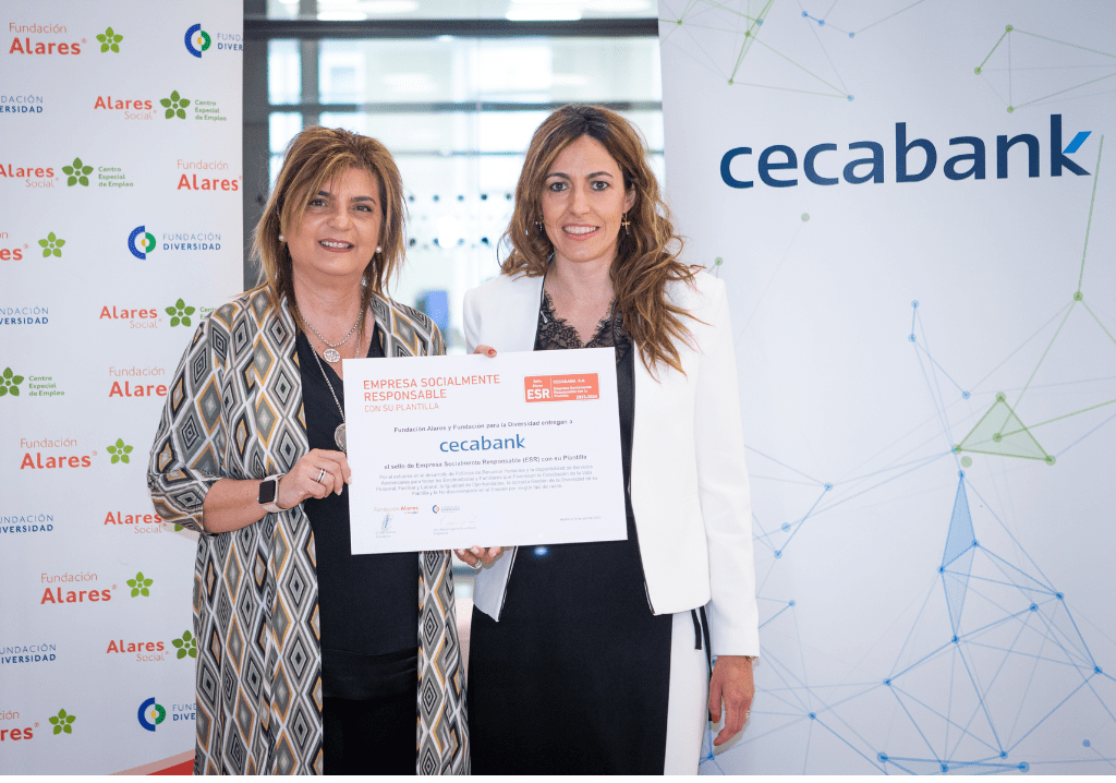 Cecabank recibe el sello “Empresa Socialmente Responsable” de mano de la Fundación Alares