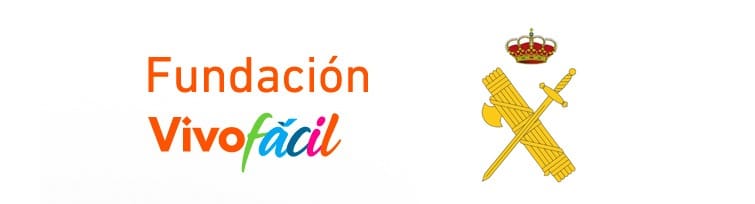 Logotipo de la Fundación Vivofácil y Guardia Civil
